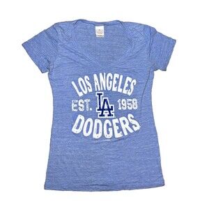 Majestic Medium Blue Los Angeles Dodgers Shirt Top Womens
